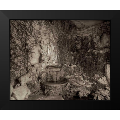 Banc de Jardin - 52 Black Modern Wood Framed Art Print by Blaustein, Alan