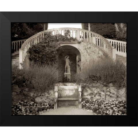 Banc de Jardin - 56 Black Modern Wood Framed Art Print by Blaustein, Alan
