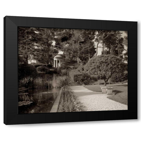 Banc de Jardin - 57 Black Modern Wood Framed Art Print by Blaustein, Alan
