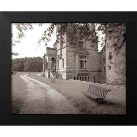 Banc de Jardin - 60 Black Modern Wood Framed Art Print by Blaustein, Alan