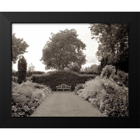 Banc de Jardin - 61 Black Modern Wood Framed Art Print by Blaustein, Alan