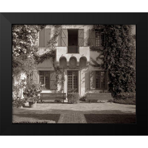 Banc de Jardin - 79 Black Modern Wood Framed Art Print by Blaustein, Alan