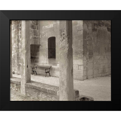Banc de Jardin - 80 Black Modern Wood Framed Art Print by Blaustein, Alan