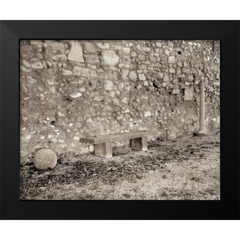 Banc de Jardin - 87 Black Modern Wood Framed Art Print by Blaustein, Alan