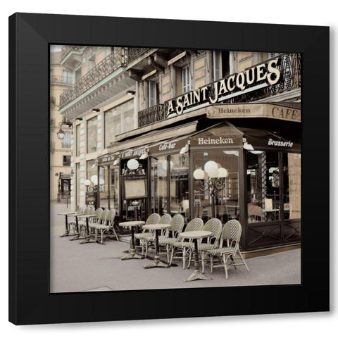 St Jacques Paris Black Modern Wood Framed Art Print by Blaustein, Alan