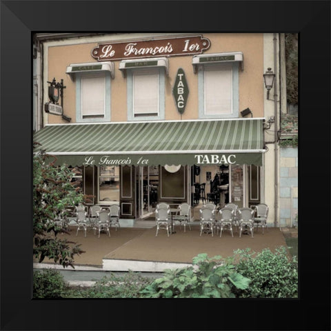 Le Francois 1er Bistro Black Modern Wood Framed Art Print by Blaustein, Alan