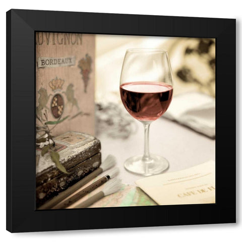 Bistro de Paris - 2 Black Modern Wood Framed Art Print with Double Matting by Blaustein, Alan
