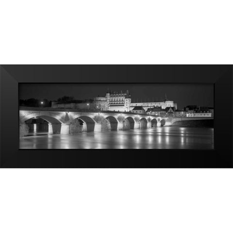 Amboise Chateau Black Modern Wood Framed Art Print by Blaustein, Alan