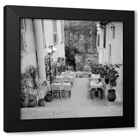 Cafe Greece - 1 Black Modern Wood Framed Art Print by Blaustein, Alan