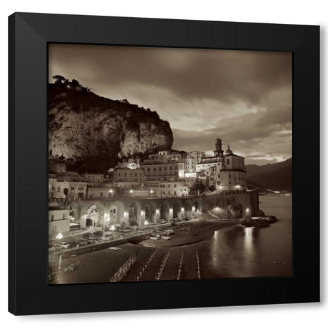 Atrani - 1 Black Modern Wood Framed Art Print with Double Matting by Blaustein, Alan