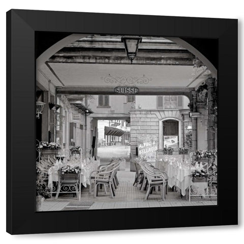 Bellagio Caffe - 2 Black Modern Wood Framed Art Print with Double Matting by Blaustein, Alan