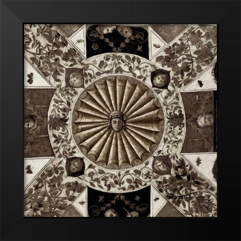 Giardini Italiano - 7 Black Modern Wood Framed Art Print by Blaustein, Alan