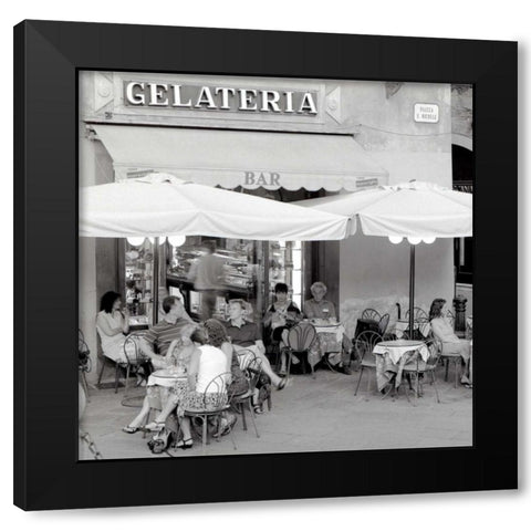 Tuscany Caffe - 21 Black Modern Wood Framed Art Print with Double Matting by Blaustein, Alan