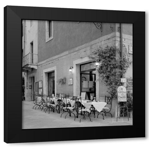 Tuscan Caffe - 33 Black Modern Wood Framed Art Print with Double Matting by Blaustein, Alan