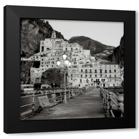Amalfi Pier - 1 Black Modern Wood Framed Art Print by Blaustein, Alan
