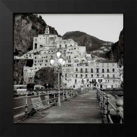 Amalfi Pier - 1 Black Modern Wood Framed Art Print by Blaustein, Alan