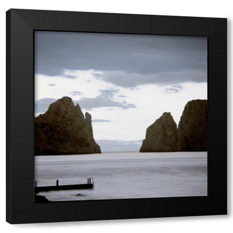 Lago Vista - 32 Black Modern Wood Framed Art Print with Double Matting by Blaustein, Alan
