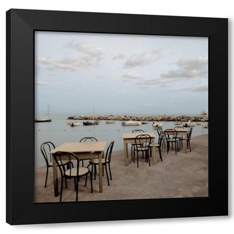 Atrani Caffe - 3 Black Modern Wood Framed Art Print by Blaustein, Alan