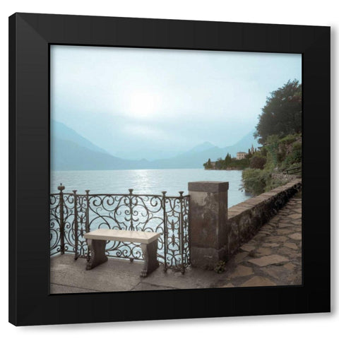 Lake Vista - 1 color Black Modern Wood Framed Art Print with Double Matting by Blaustein, Alan