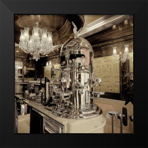 Firenze Caffe - 1 Black Modern Wood Framed Art Print by Blaustein, Alan