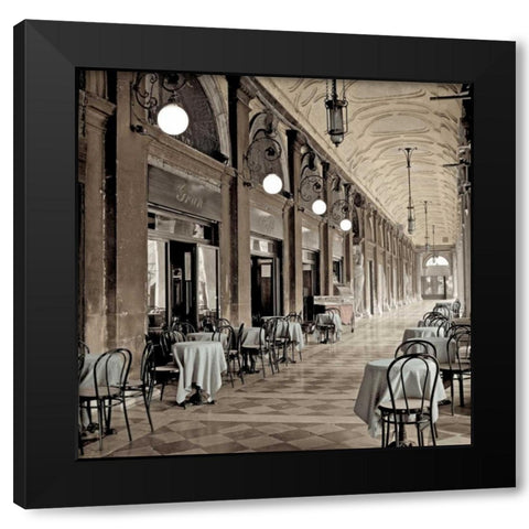 Veneto Caffe - 4 Black Modern Wood Framed Art Print with Double Matting by Blaustein, Alan