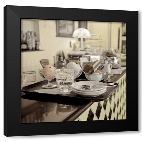 Bergamo Caffe - 2 Black Modern Wood Framed Art Print by Blaustein, Alan