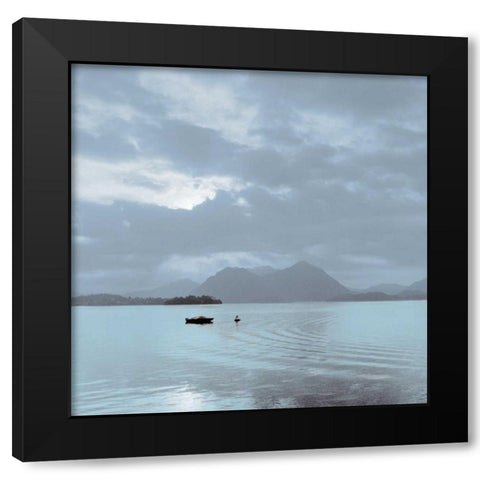 Lake Vista - 7 Black Modern Wood Framed Art Print with Double Matting by Blaustein, Alan