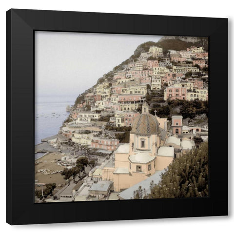 Positano - 2 Black Modern Wood Framed Art Print with Double Matting by Blaustein, Alan
