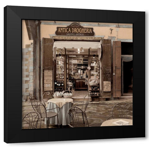 Tuscany Caffe - 11 Black Modern Wood Framed Art Print with Double Matting by Blaustein, Alan