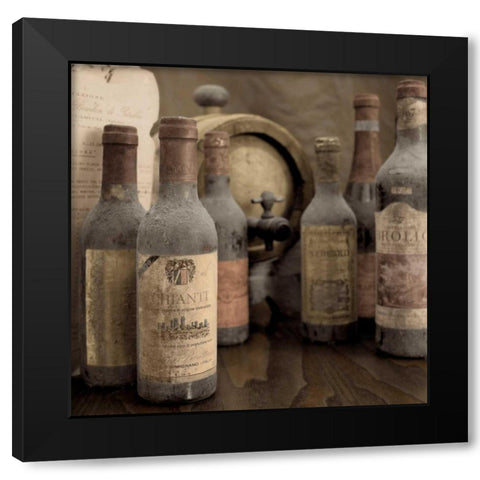 Enoteca Cortona - 3 Black Modern Wood Framed Art Print with Double Matting by Blaustein, Alan