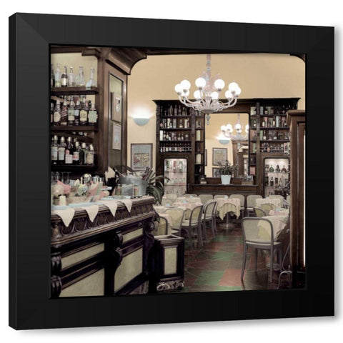 Caffe Frienze - 1 Black Modern Wood Framed Art Print by Blaustein, Alan