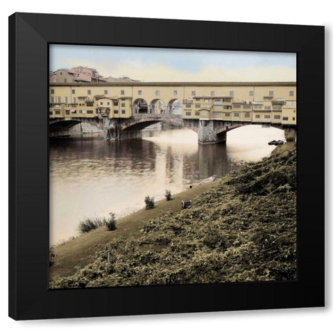 Ponte Vecchio - 4 Black Modern Wood Framed Art Print with Double Matting by Blaustein, Alan