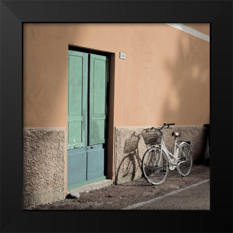 Liguria Bicycle - 1 Black Modern Wood Framed Art Print by Blaustein, Alan