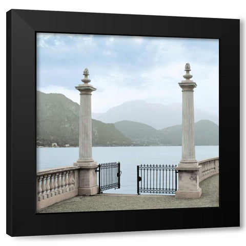 Harbor Garden Gates - 2 Black Modern Wood Framed Art Print with Double Matting by Blaustein, Alan