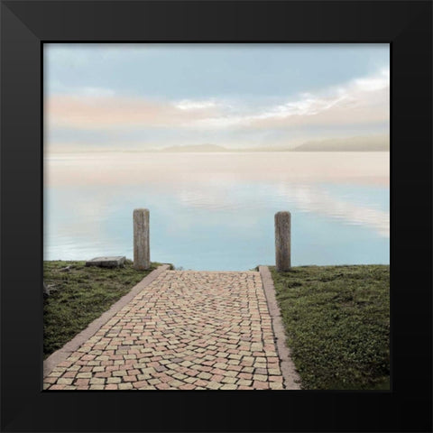 Sunrise Harbor Vista - 1 Black Modern Wood Framed Art Print by Blaustein, Alan