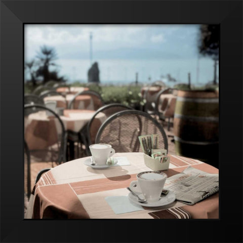 Gravedonna Caffe Black Modern Wood Framed Art Print by Blaustein, Alan