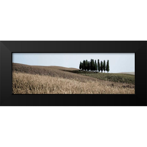 Val dÃ¢â‚¬â„¢Orcia Pano - 3 Black Modern Wood Framed Art Print by Blaustein, Alan