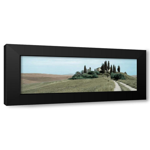 Val dÃ¢â‚¬â„¢Orcia Pano - 4 Black Modern Wood Framed Art Print by Blaustein, Alan