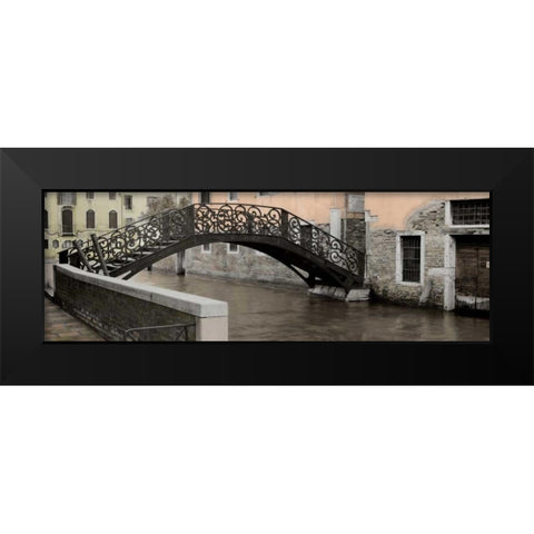 Venetian Bridge Pano - 1 Black Modern Wood Framed Art Print by Blaustein, Alan
