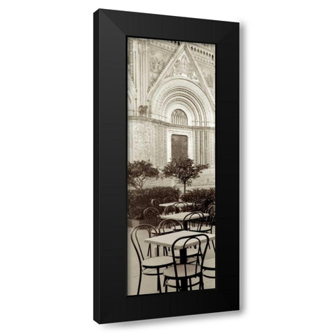 Orvieto Caffe - 1 Black Modern Wood Framed Art Print with Double Matting by Blaustein, Alan
