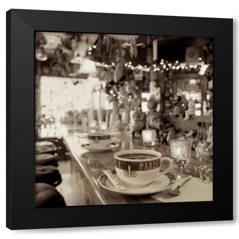 Nagano Cafe - 1 Black Modern Wood Framed Art Print by Blaustein, Alan