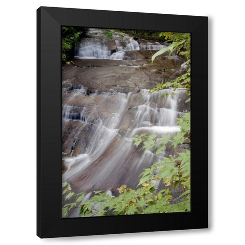 Hokkaido Waterfall - 5 Black Modern Wood Framed Art Print with Double Matting by Blaustein, Alan