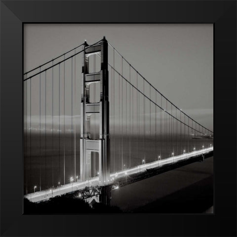 Golden Gate Bridge - 32 Black Modern Wood Framed Art Print by Blaustein, Alan