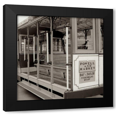 Cable Car Interior - 6 Black Modern Wood Framed Art Print by Blaustein, Alan