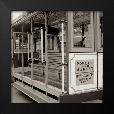 Cable Car Interior - 6 Black Modern Wood Framed Art Print by Blaustein, Alan