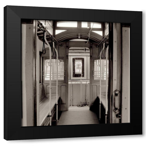 Cable Car Interior - 4 Black Modern Wood Framed Art Print with Double Matting by Blaustein, Alan