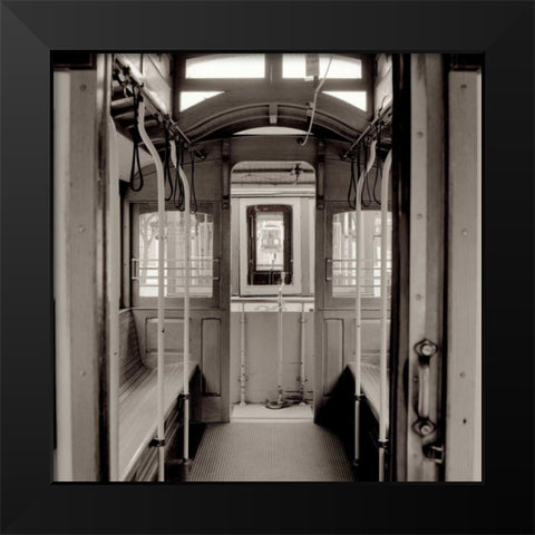Cable Car Interior - 4 Black Modern Wood Framed Art Print by Blaustein, Alan