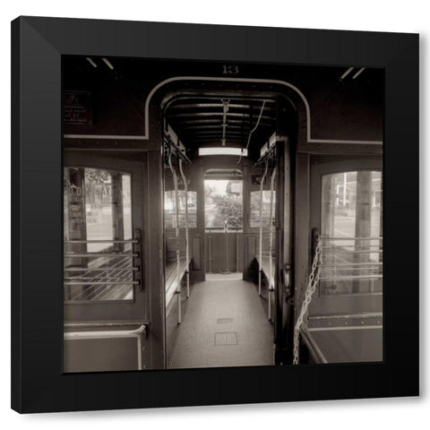 Cable Car Interior - 3 Black Modern Wood Framed Art Print by Blaustein, Alan