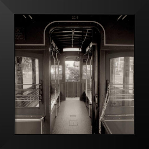 Cable Car Interior - 3 Black Modern Wood Framed Art Print by Blaustein, Alan