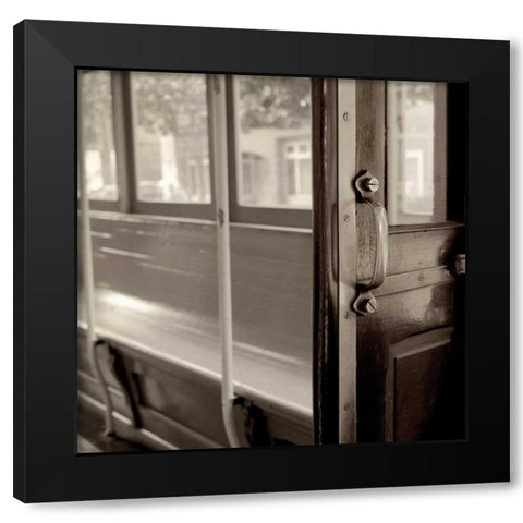 Cable Car Interior - 5 Black Modern Wood Framed Art Print with Double Matting by Blaustein, Alan